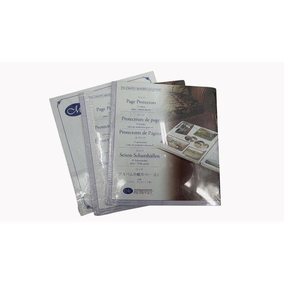 Creative Memories 12x12 Page Protectors 15 Sheets Set of 3 Packs New Sealed - Picture 3 of 3